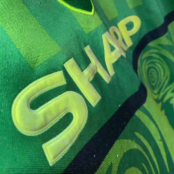 Rare vintage 1997-98 Manchester United Champions League UEFA sharp stripe goalie - Picture 10 of 13